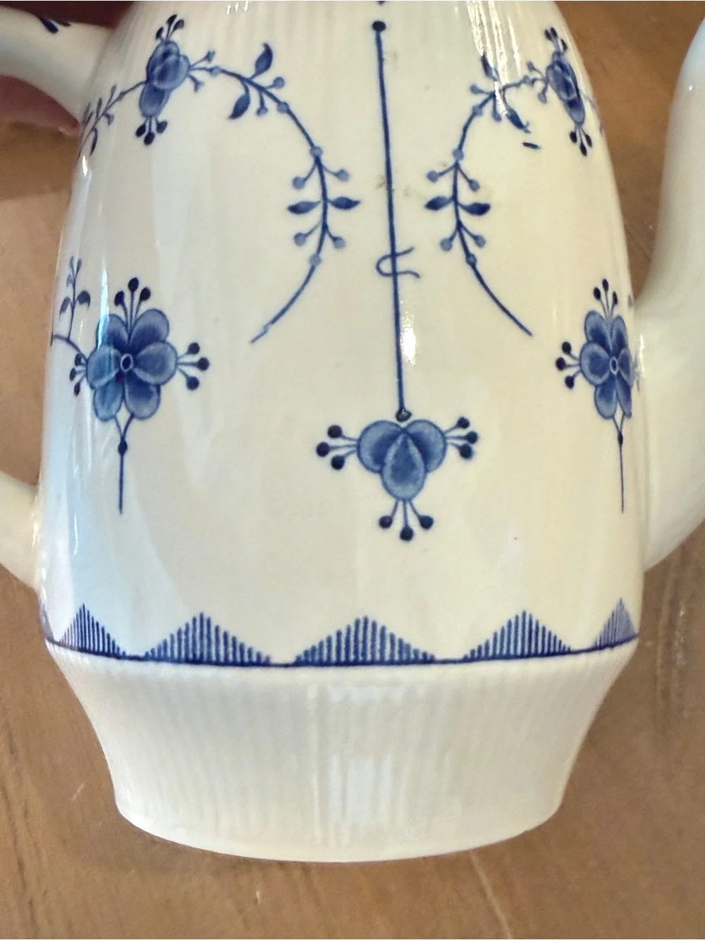 Antique Furnivals Denmark Blue Coffee Tea Pot England